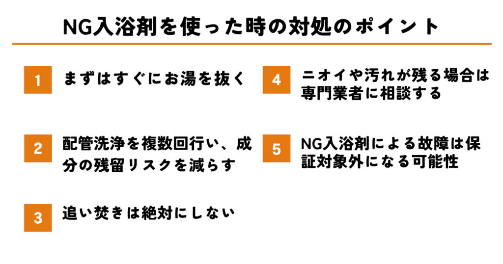 使用してはいけない入浴剤を使ってしまった場合はどうする?